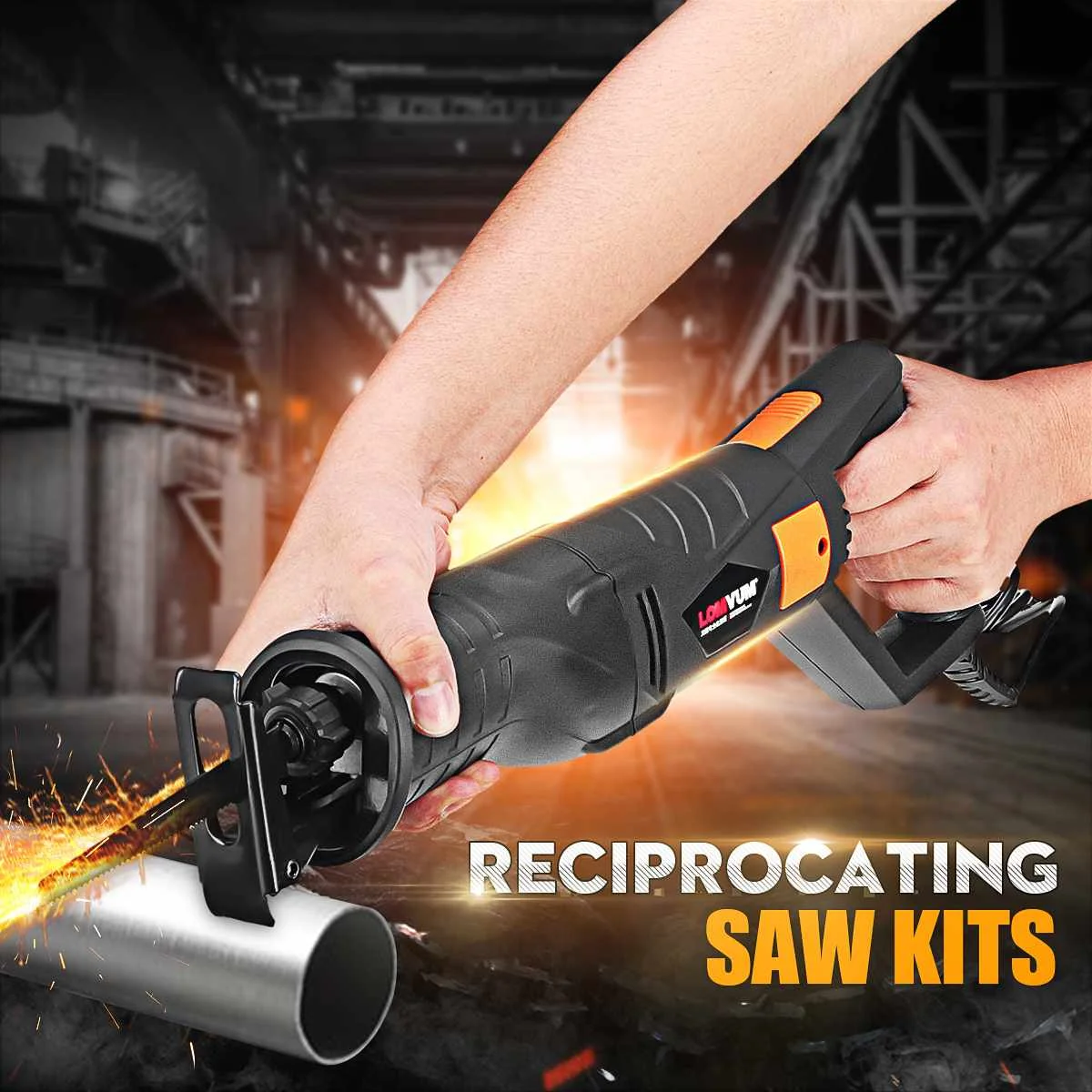 

750W 220V Electric Trigger Reciprocating Saw Kits Hand Saw Blades for Wood Metal Plastic Cutting Handle Saw Woodworking Cutter