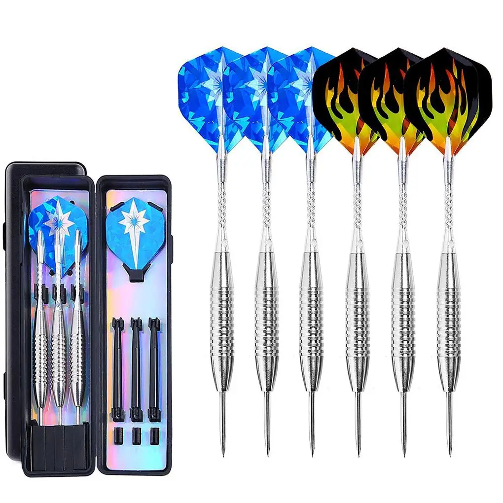 6 PCS Professional Stainless Steel Tip Darts Safety Points Straight