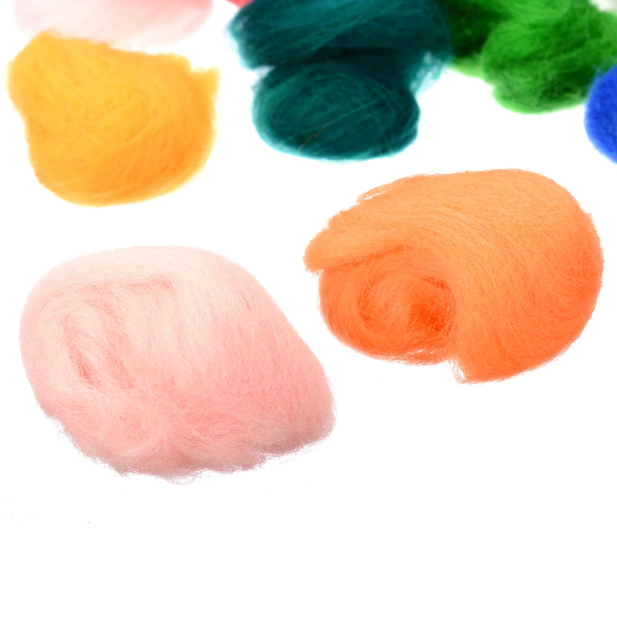 1set 25 Colours Wool Felt Needles Tool Set + Needle Wool Felting Mat Craft Starter DIY Needlework Spinning Kit
