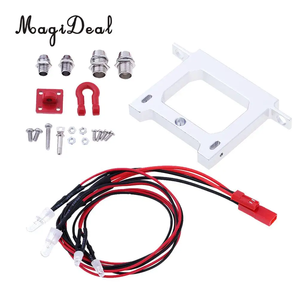Metal Rear Bumper Protector + Tow Hook for WPL B14 B16 B24 B36 JJRC Q60 Q61 4WD 6WD RC Model Car Truck Accessories