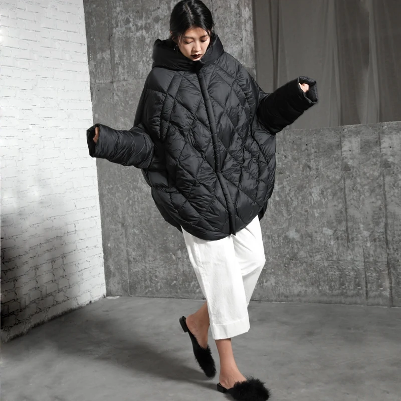 Линетт шинуизери зима дизайн для женщин ультра свободный размера плюс с капюшоном кокон стиль 90% белая утка вниз куртки пальто