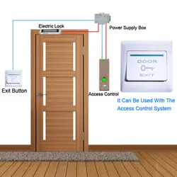 Eseye Кнопка открытия входной двери Кнопка выхода релиз переключатель для RFID двери Система контроля доступа без COM пластиковые панели и