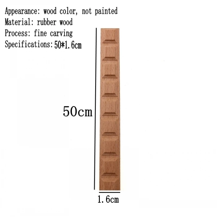 RUNBAZEF резьба по дереву твердая мебель край границы квадратная линия резные украшения дома аксессуары ремесло фигурка украшения - Цвет: C