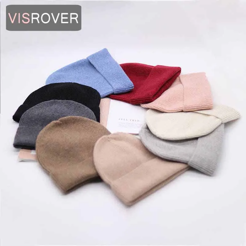 VISROVER/6 цветов; сезон осень зима; однотонные кашемировые шапки для женщин; Новинка; кашемировые теплые шапки унисекс; Повседневная Высококачественная шапка|Женские Skullies и шапочки| | АлиЭкспресс