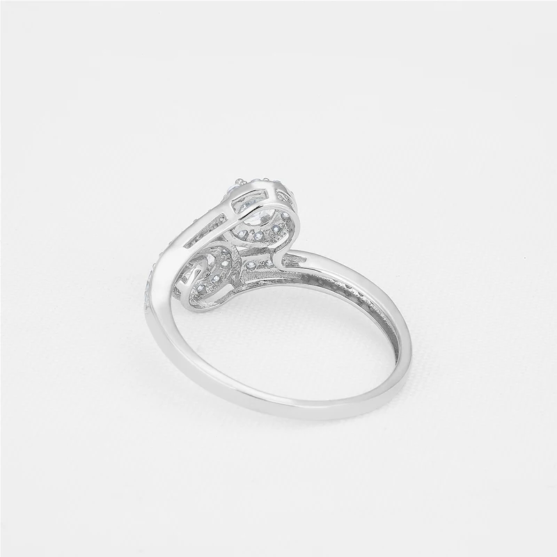 AINOUSHI 2 каменное кольцо SONA обручальное Обручальное Кольцо Настоящее 925 пробы Серебряное Кольцо женское кольцо обещающее кольцо ювелирные изделия для невесты