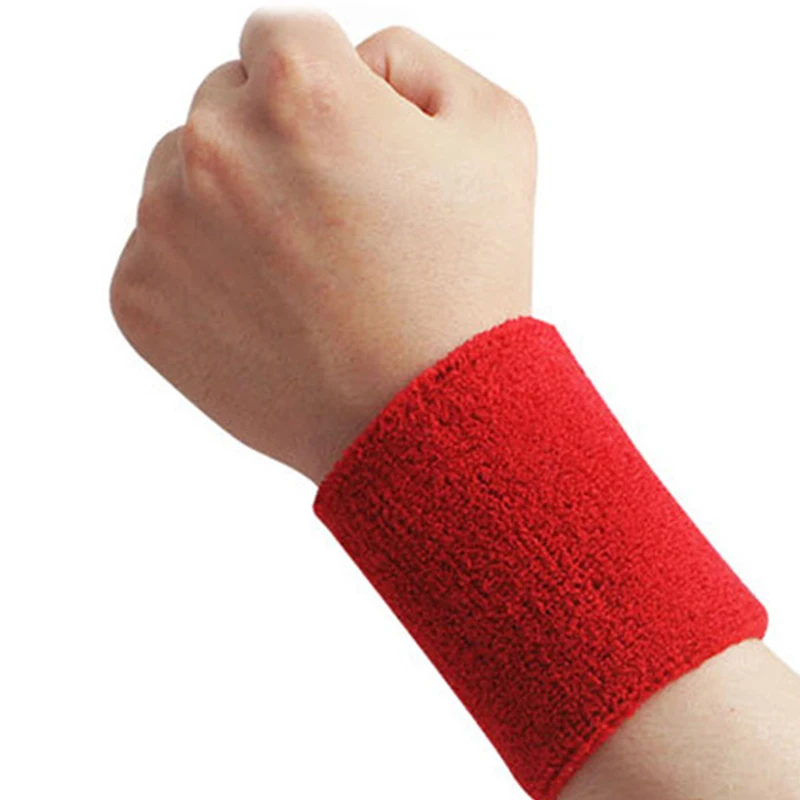 Wrist Sweat Bands Cotton Wristband Sweatband Sport Basketball Baseball Tennis