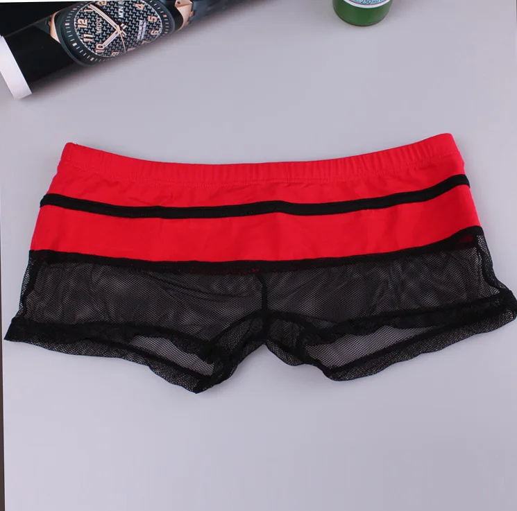 2017 Men's underwear pants mixed colors transparent mesh underwear