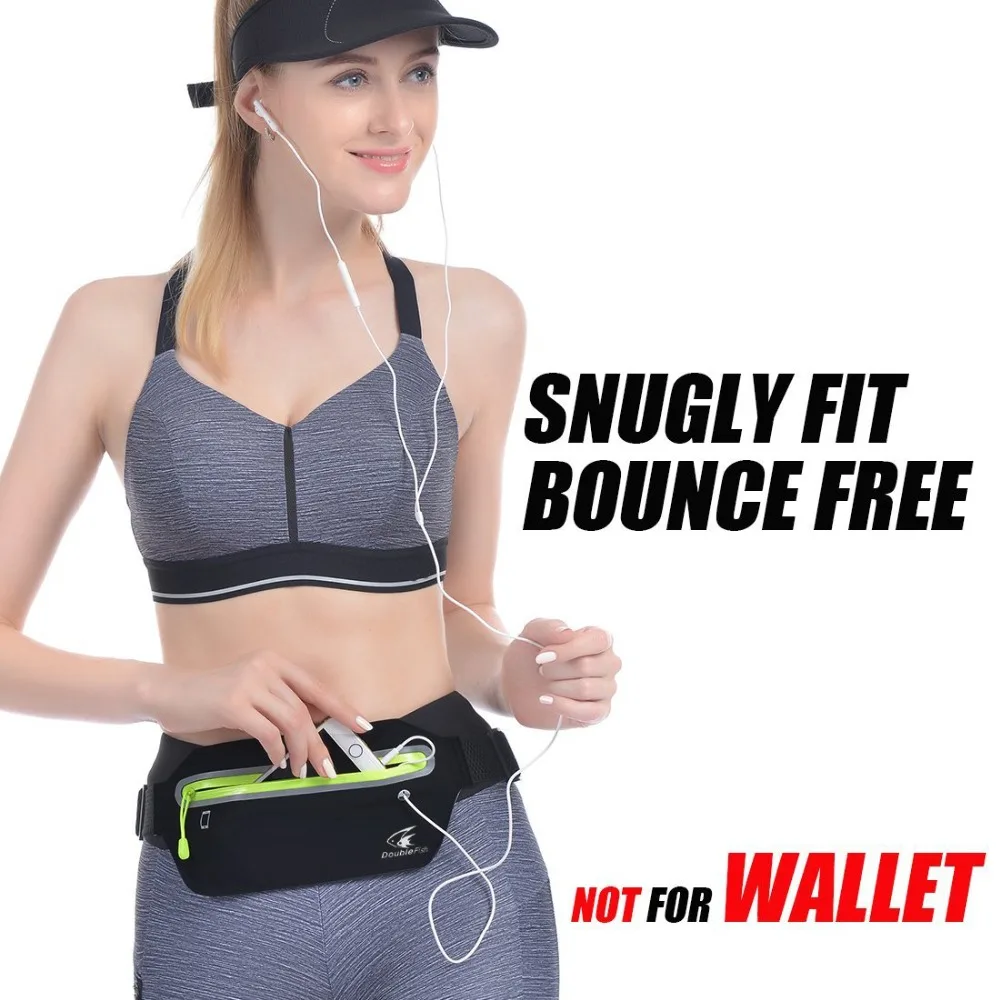 Double fish running bag waterproof Lycra fabric running waist bag for 5.5 6.5 inch phones Running Case cell phones Double fish running bag waterproof Lycra fabric running waist bag for 5.5 6.5 inch phones Running Case cell phones