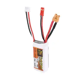 ZOP Мощность 7,4 V 750 mAh 75C 2 S 1 P Lipo Батарея JST XT30 Plug Перезаряжаемые для RC гоночный Drone вертолета лодки автомобиля Модель