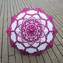 BRITNRY реальные фотографии свадебный зонтик модный зонт от солнца с кружевами высокое качество красивый цвет зонтик