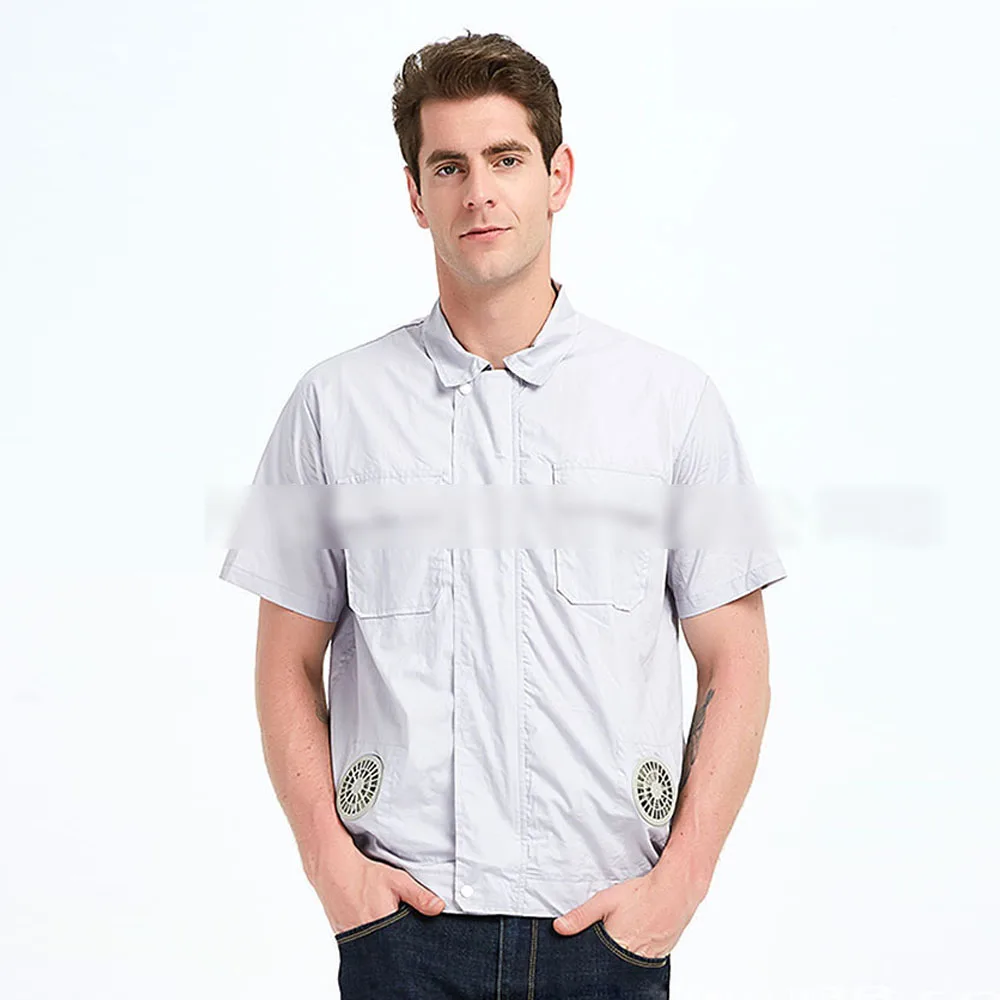 

heat prevention work cloth Summer cooling air conditioning clothing with fan cooling clothing men quick drying adjustable size