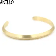 ANILLO Brand  Europe Jewelry Simple Style Acne Triangle Bangle Cuff Gold Color Black Bracelet Men Couple Adjustable