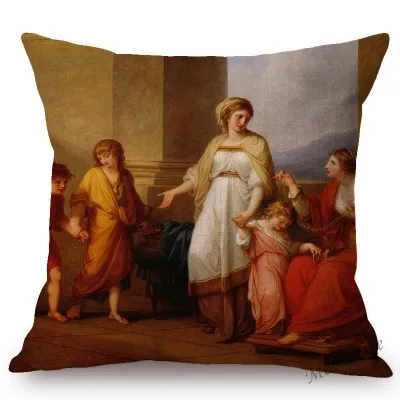 Анжелика Кауфман всемирно известный Европейский Королевский Элегантный женский портрет картина маслом чехол для подушки Neoclassic декоративная наволочка
