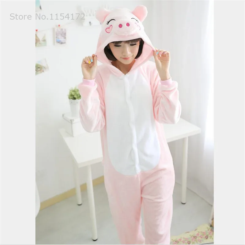 

Kigurumi Pink pig onesies Pyjamas Cartoon Animal Cosplay Costume Pajamas adult Onesies Sleepwear Halloween