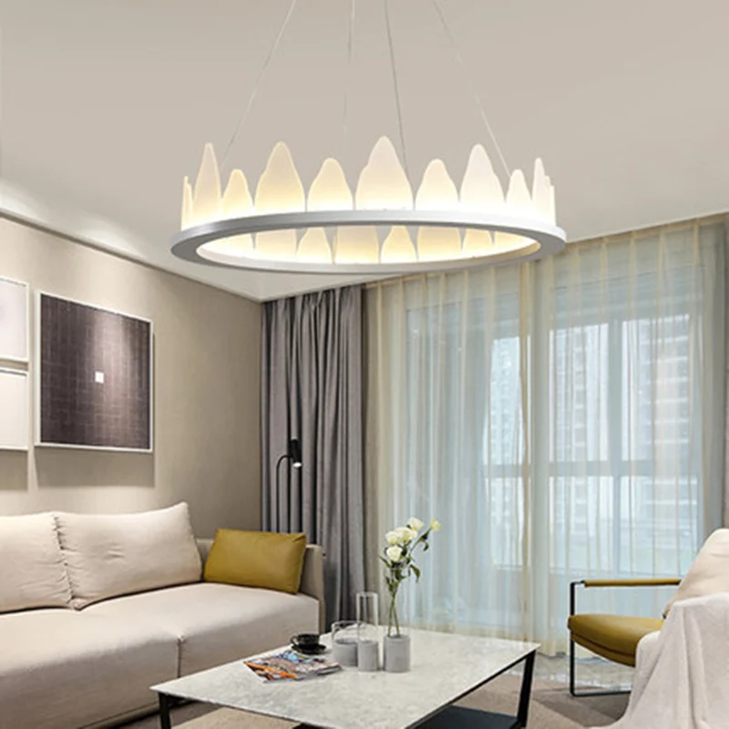 

Modern Led Pendant Lights for Living dining room Luminaire Suspendor Acrylic Round Lustre Modern Pendant Lamp for office Kitchen