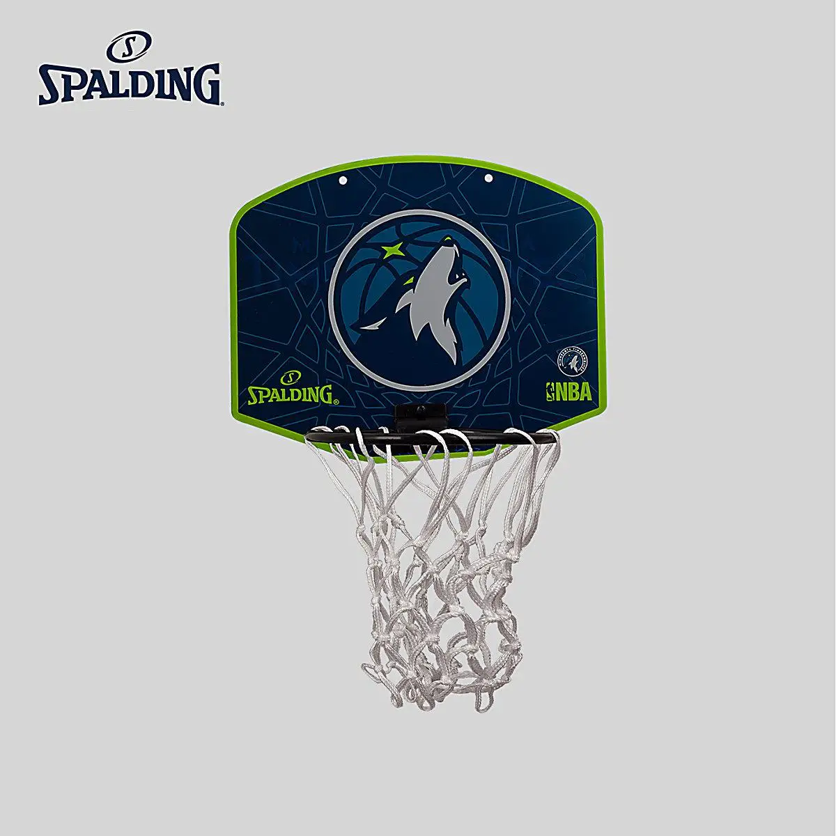 

Spalding Timberwolves Emblem Mini Rebound Wall mounted With Backboard Mini Basketball 77-667Y