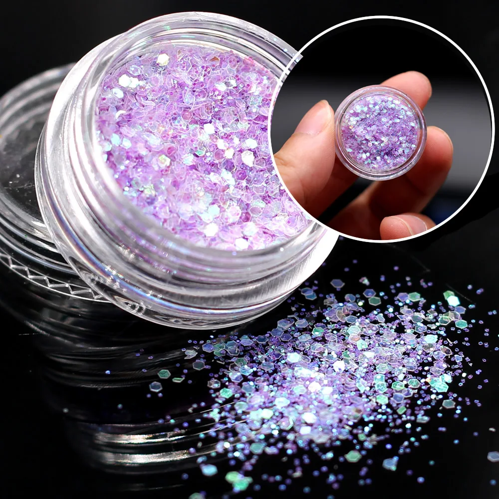

1pcs Confetti Sequins Colorful Glitter 1mm 2mm 3mm Nail Paillette Flakies Round Shapes Nail Art Decoration M3a508