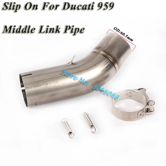 

Slip On For Ducati 959 Motorcycle Exhaust Escape Modified Motorbike Titanium Alloy Connection Middle Link Pipe Without Muffler