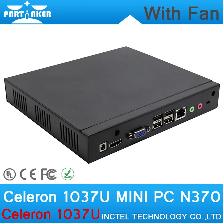Cheap mini pc case small sliver pc case with Intel Celeron 1037U dual core 1.8GHZ