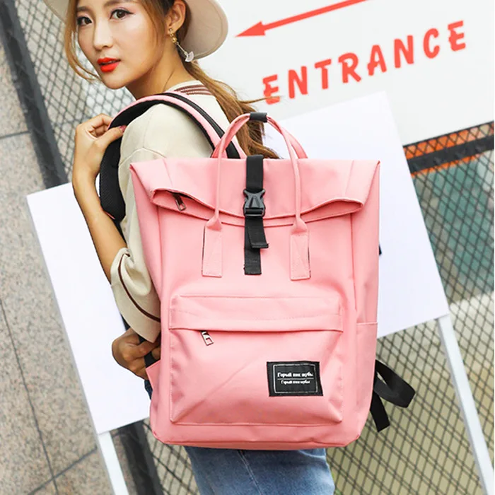

Fresh Women Bags In Back Canvas Bag, School Bags In The Back for Girls Backpack Travel Bag Minimarlist Female