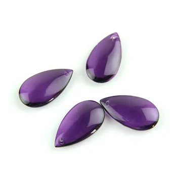 

Dark Amethyst Color Hot Sales 38mm 50pcs Glass Lamp Chandelier Colorful Pendant For DIY Curtain Chandelier Parts