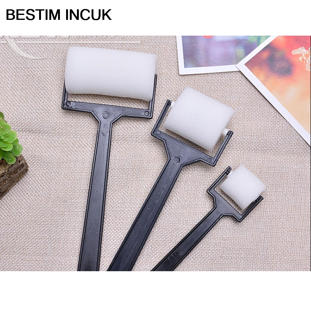 

3pcs Roller Brush Kids Craft Tool Drawing Toys White Sponge Brush Foam Painting