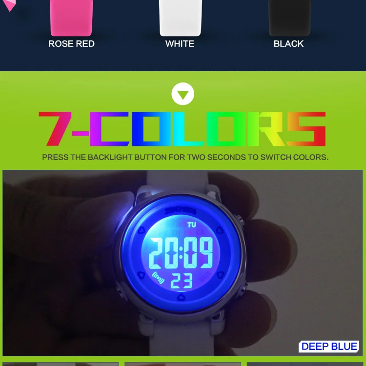 SKMEI детей часы цифровой светодиодный спортивные Relojes Mujer для мальчиков Модная одежда для девочек Дети часы мультфильм Водонепроницаемый