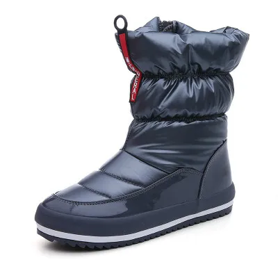 M. GENERAL/женские зимние ботинки г. Новые Модные трендовые высокие сапоги из водонепроницаемой ткани, подходящие ко всему однотонные, Размеры 35-40 - Цвет: Серый