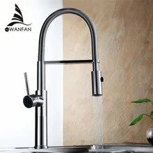 Newly Design 360 Swivel Solid Brass Single Handle Mixer Sink Tap Down Chrome Kitchen Faucet hot and cold water torneira 9905