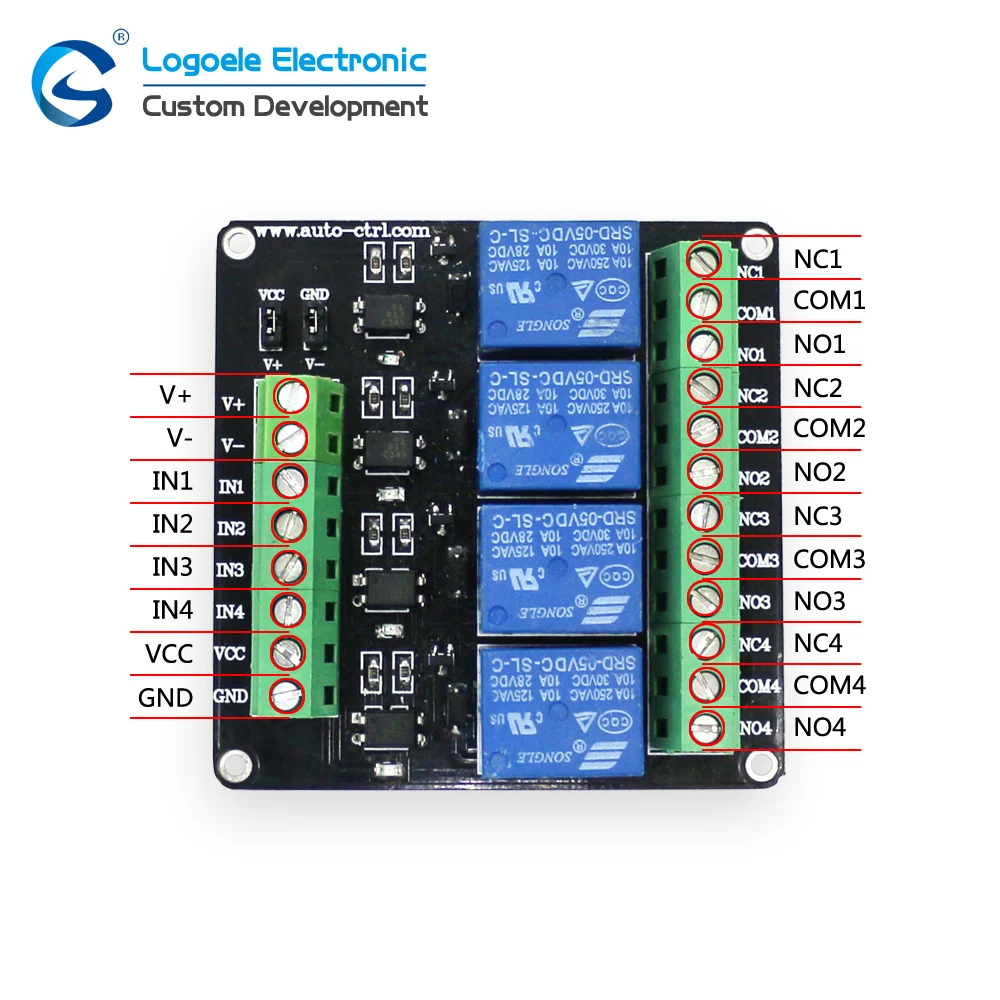 4 канала 3 V/5 V/12 V/24 v релейный модуль реле Плата расширения приборная панель с Оптрон двойное питание