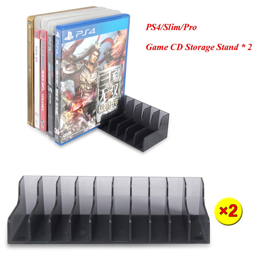 2 шт./набор, держатель для хранения CD дисков, держатель для sony Playstation 4, PS4, аксессуары для игр, для PS4 Slim Pro, игровая дисковая подставка