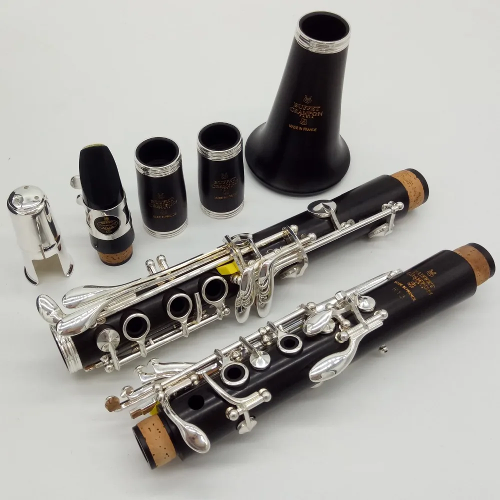 Ebony Blackwood Clarinet R13 PRESTIGE Professional Bb Clarinets Bakelite 17 Keys Mouthpiece Reeds