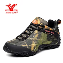 XIANGGUAN Man Hiking Shoes Men Waterproof Trekking Boots Army Green Zapatillas Sports Climbing Shoe Outdoor Walking Sneakers