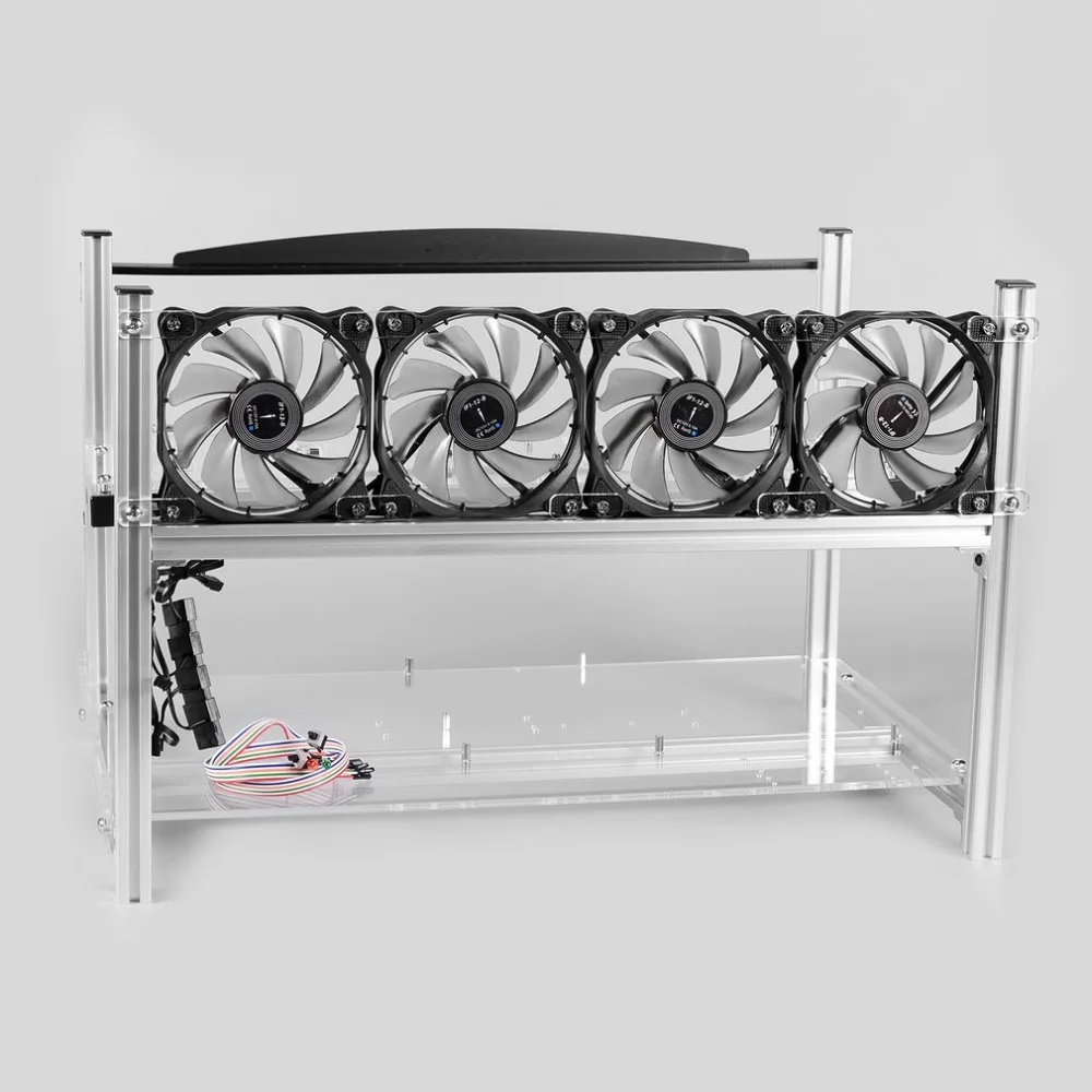 Multifunctional Heat Dissipation GPU Mining Frame Case Stackable Design Aluminum Acrylic Insulation Mining Frame Case Multifunctional Heat Dissipation GPU Mining Frame Case Stackable Design Aluminum Acrylic Insulation Mining Frame Case