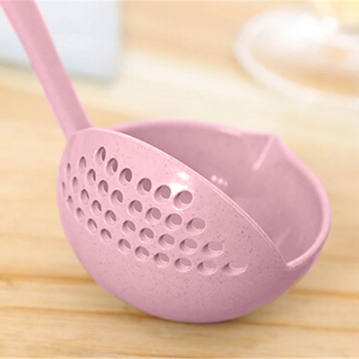 Мода-2 в 1 горячий горшок столовая посуда каша суповая ложка с фильтром шумовка кухонная посуда длинная ручка дуршлаг розовый