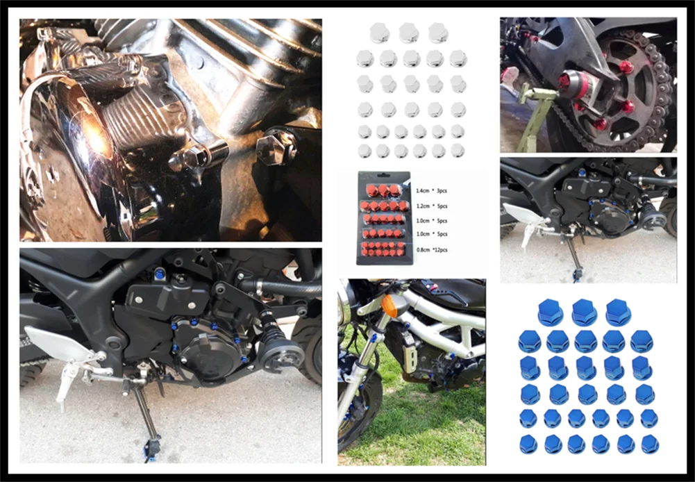 

30PCS motorcycle modeling plating nut decorative screw cap for BMW K1600 GT GTL R1200GS R1200GS ADVENTURE R1200R