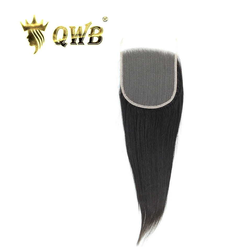 

QWB Queen Weave Beauty Free shipping 5x5 Straight 12''/14''/16''/18'' Brazilian Virgin Hair Light Brown Lace Closure