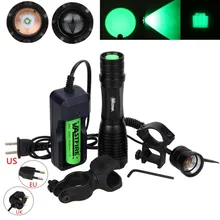 Тактический фонарь для ружья, с приближением, 5000LM XM-L светодиодный Q5/T6 зеленый/белый/красный фонарь для охоты+ 2* прицела+ Давление переключатель+ 18650+ Зарядное устройство