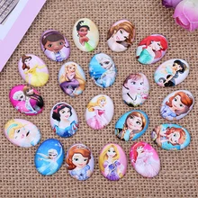 10*14 мм 13*18 мм 18*25 мм красивый мультфильм принцесса Овальные Стеклянные Кабошоны Купол для самостоятельного изготовления ювелирных изделий