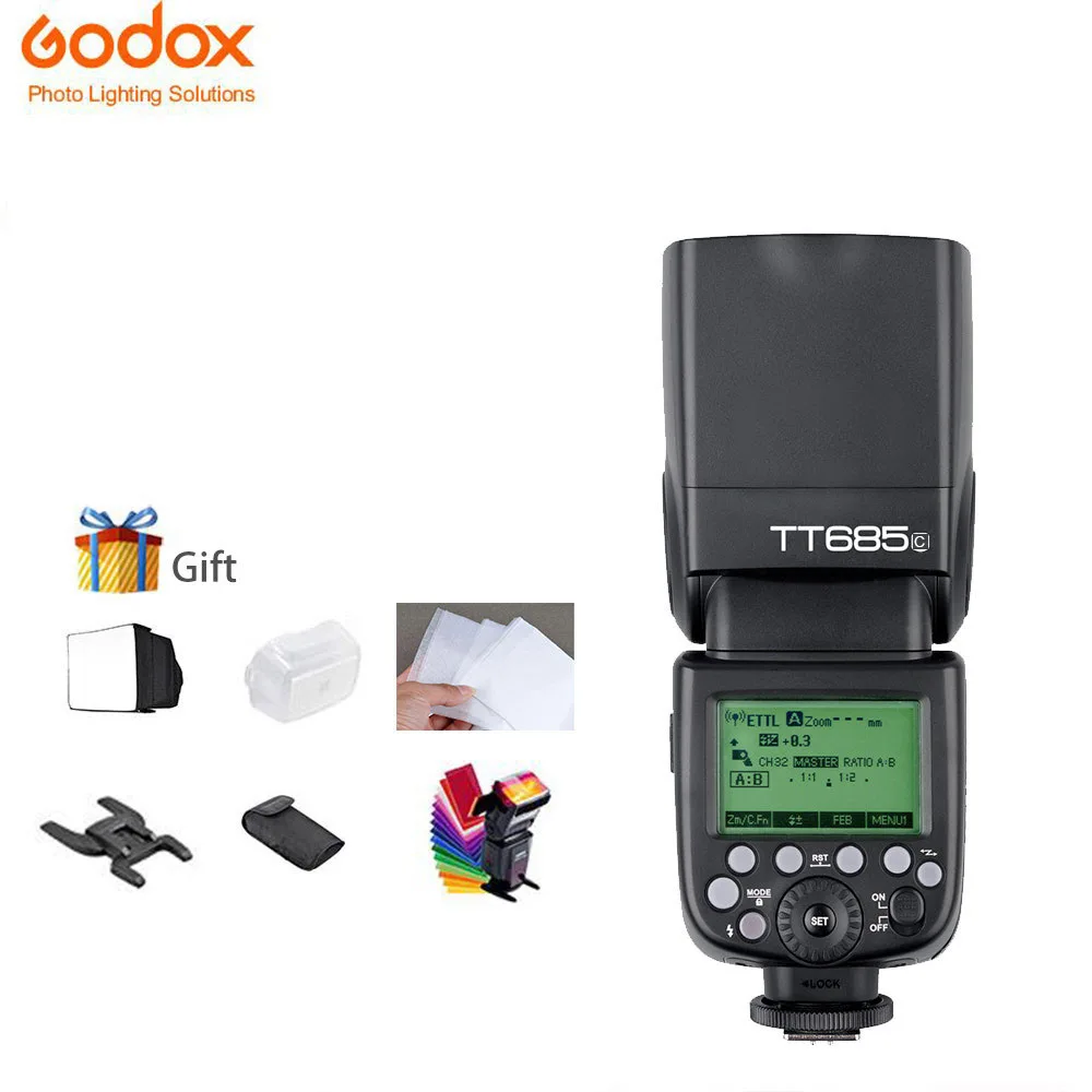 

Godox tt685 TT685C TTL Speedlites Camera Flash 2.4GHz High Speed 1/8000s for Canon EOS Cameras