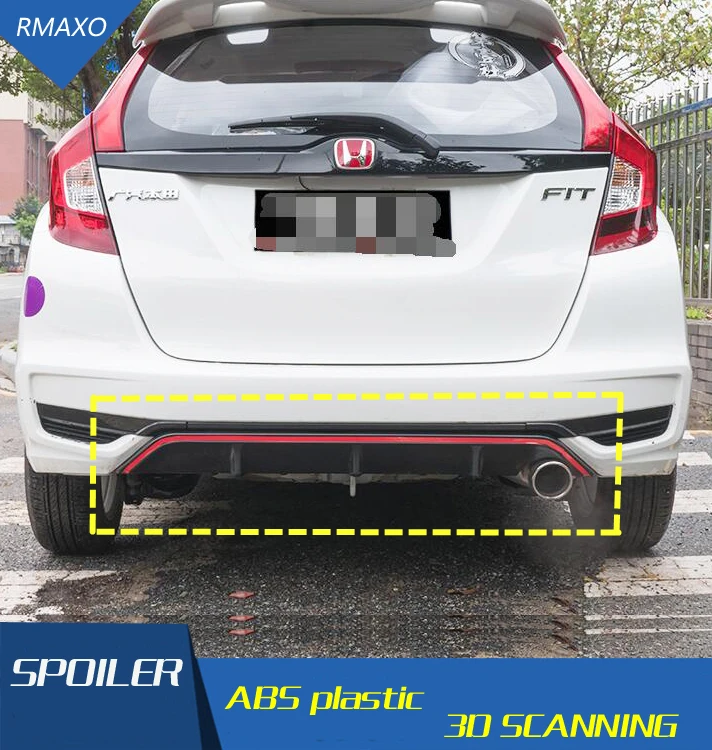Для Honda fit Jazz обвес спойлер- для fit Jazz YCK ABS задний спойлер передний бампер диффузор защитные бамперы