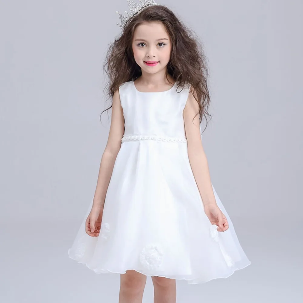 

2020Baby Girl Princess Dress 2-9 Years Kids Sleeveless Bow Tie Dresses Wedding Pageant Princess Party Children Fashion Clothing
