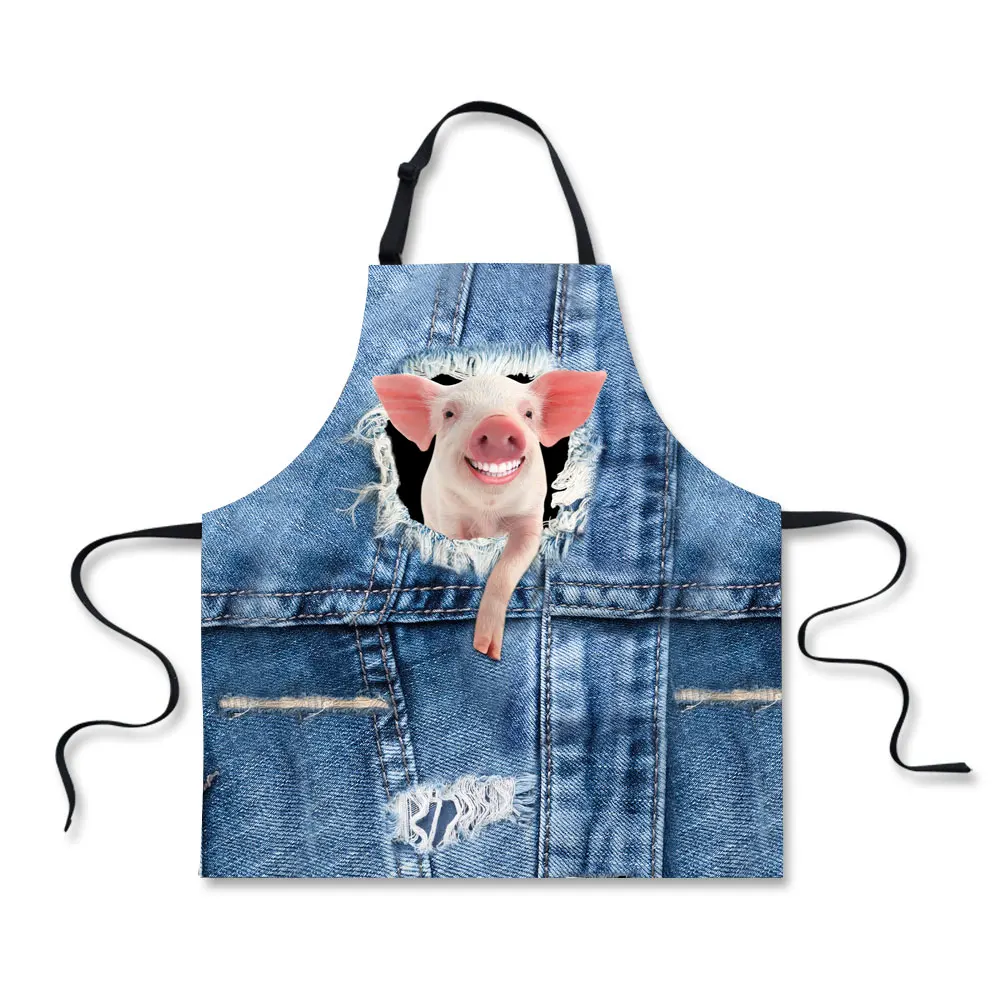 Cowboy Design Animal Pig Dog Cat High quality home leisure fashion kitchen supplies aprons