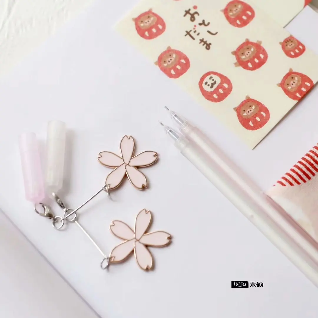 Вишневый цвет Сакура гелевая ручка с подвеской рекламный подарок канцелярские принадлежности для школы и офиса