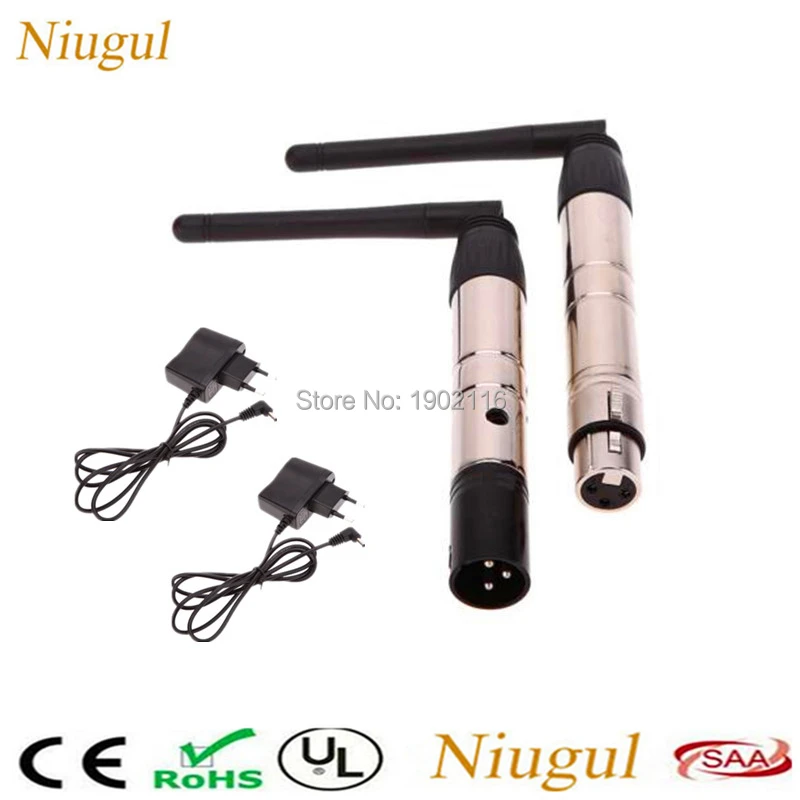 

Niugul DMX512 Wireless Transmitter Receiver Lighting Controller 2.4G ISM Communication Distance 500M For LED Stage Effect Light