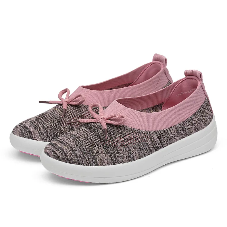 STS Brand 2019 New Spring Women Sneakers Shoes Flat Slip On Platform Sneakers For Women Black Breathable Mesh Sock Sneakers Shoe (5)