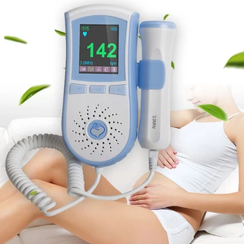 

Color LCD Display Pocket Fetal Doppler Prenatal Heart Baby Heart Monitor 3MHz Probe Dual Interface Display