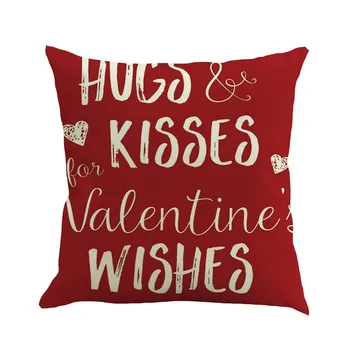 

Cushion Cover Love Pillow Case Cotton Linen Love Letter Cushion Cover Valentines Day Wedding Decorative Pillow Cover A4