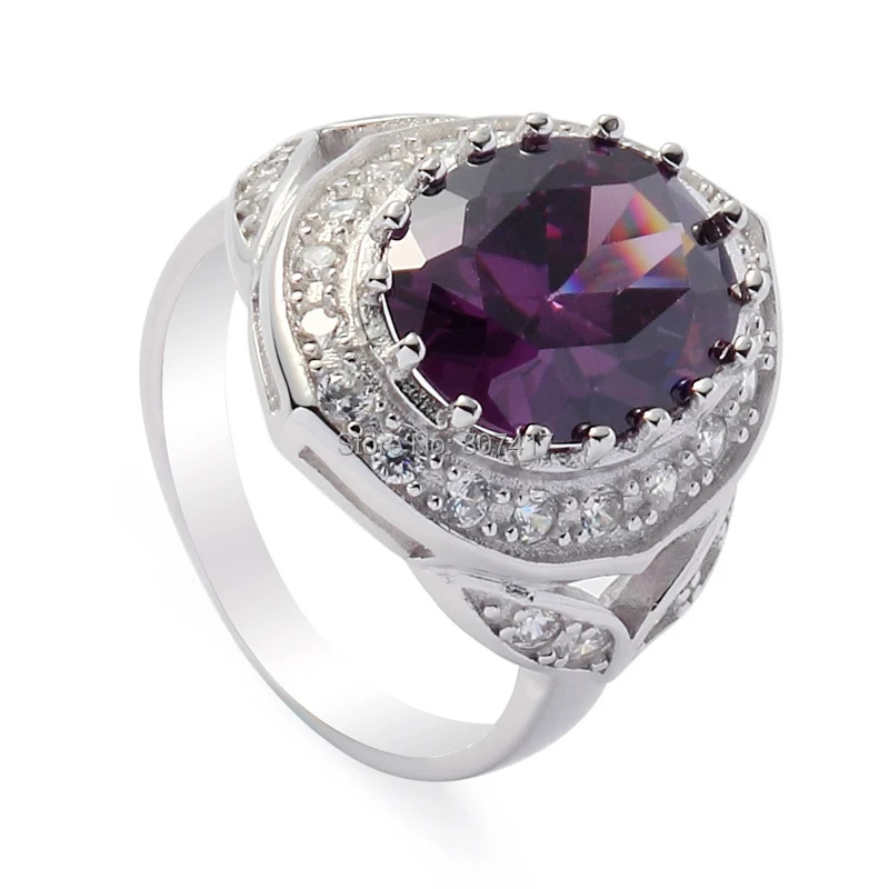 

Eulonvan engagement rings for women 925 sterling silver Jewelry New Arrivals Hyperbole Purple Cubic Zirconia S-3754 size 6 7 8 9
