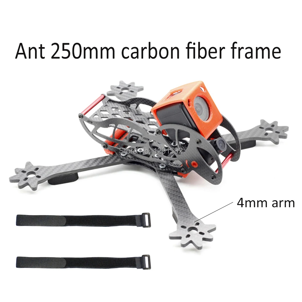 

DIY 250 250mm Big-Headed Ant Carbon Fiber Mini Quadcopter Frame 4 Axis RC for QAV250 Martian GoPro Hero Session C